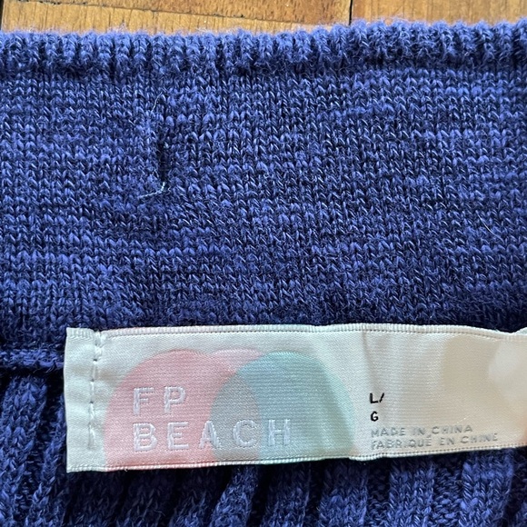 Free People beach sweater knit blue joggers - Picture 12 of 13